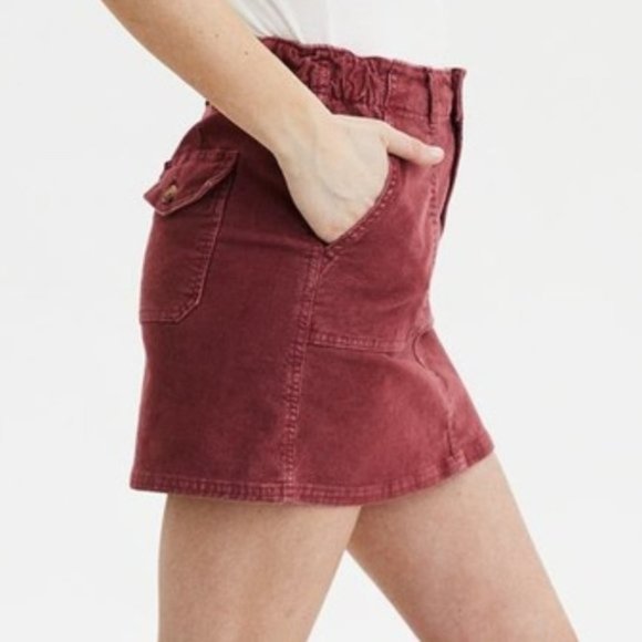 American Eagle High Waisted Corduroy Mini Skirt - Picture 3 of 11